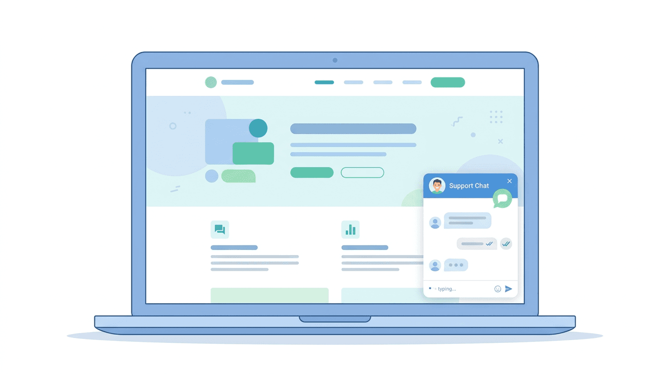 Chat widget on a website